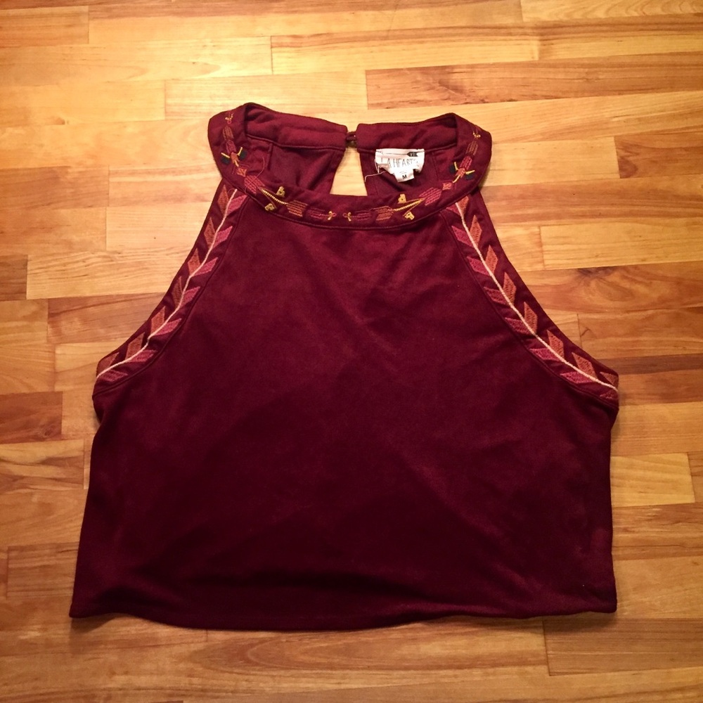 Fabric Suede Crop Top